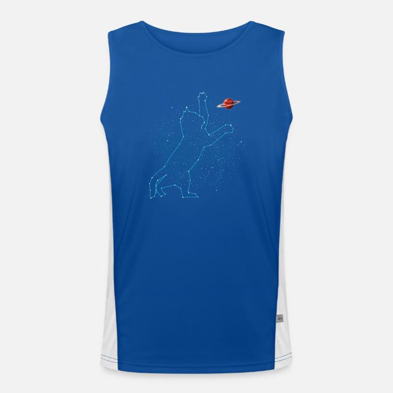 Konstellation der Katze Funktionelles Kontrast-Tank Top für Männer 