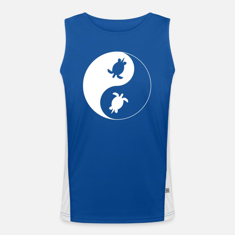 Schildkröte Yin Yang Turtle Funktionelles Kontrast-Tank Top für Männer 
