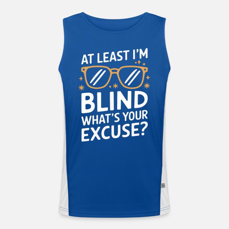 Blinde Blindheit Sehbehinderte Menschen Funktionelles Kontrast-Tank Top für Männer 