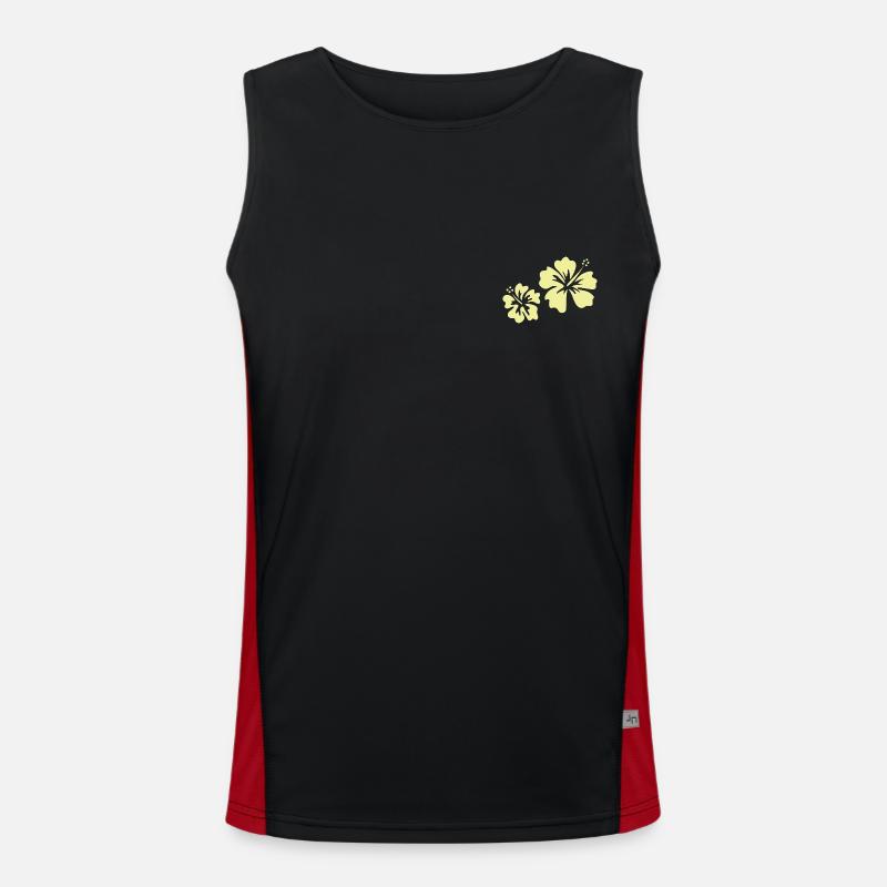 Hibiscus jaune Débardeur respirant contrasté Homme 