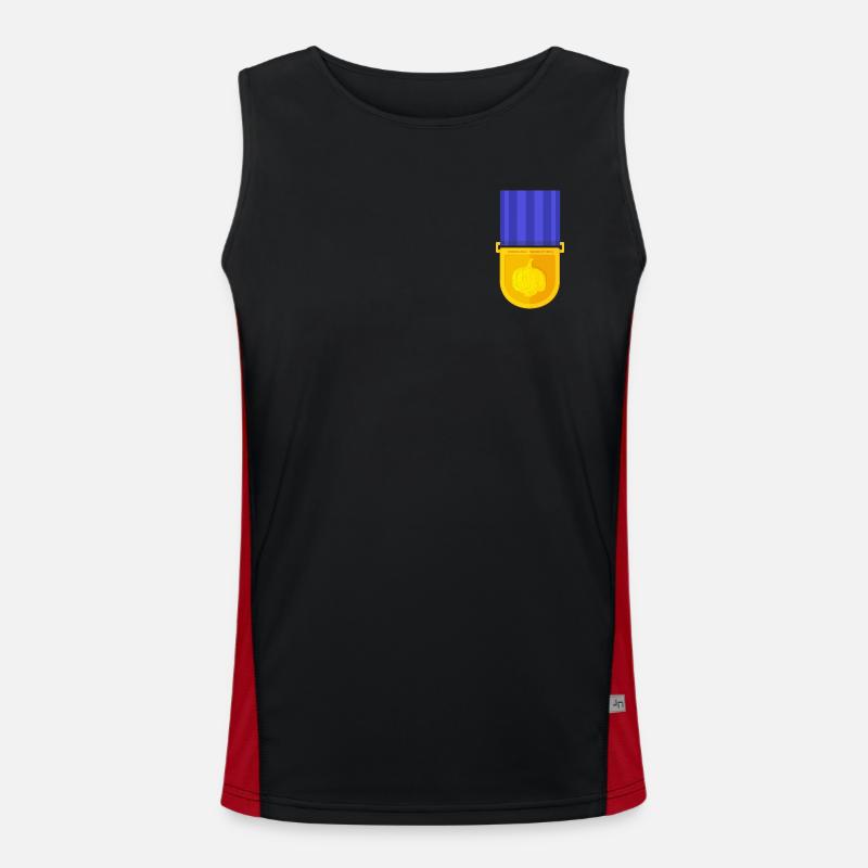 Moruga Scorpion Medaille Funktionelles Kontrast-Tank Top für Männer 