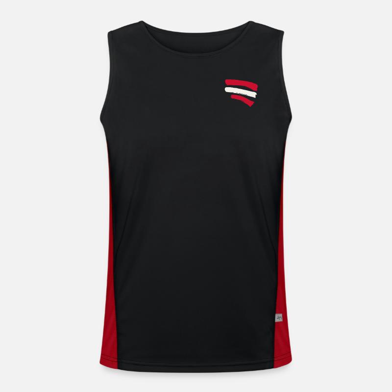 Drapeau autrichien - Drapeau Autriche Débardeur respirant contrasté Homme 