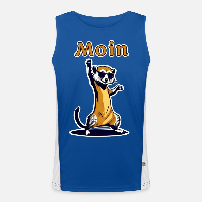 Moin Erdmännchen Funktionelles Kontrast-Tank Top für Männer 