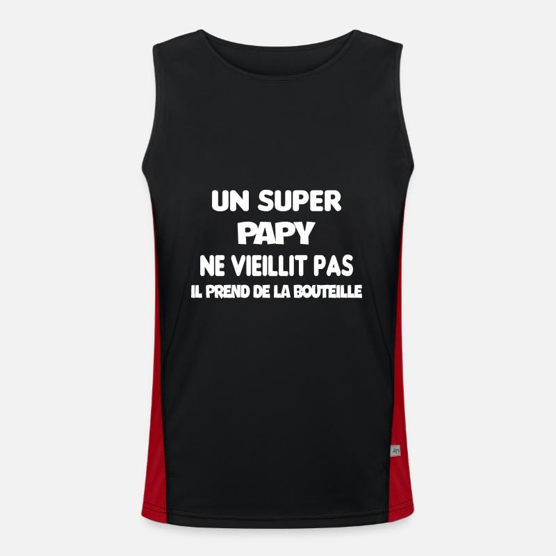 Super papy Débardeur respirant contrasté Homme 