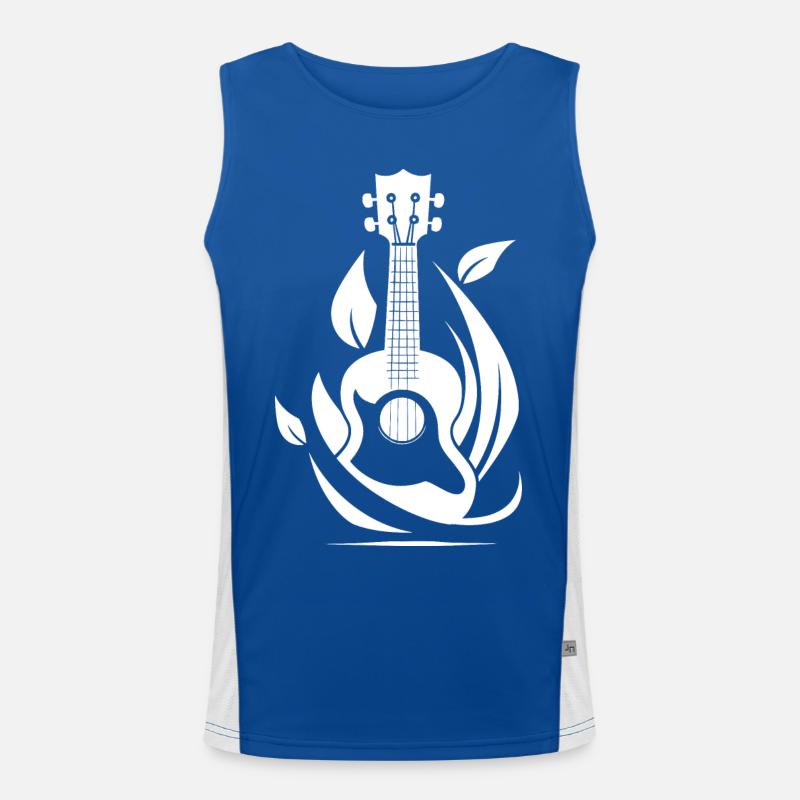 Ukulele Grafik Funktionelles Kontrast-Tank Top für Männer 