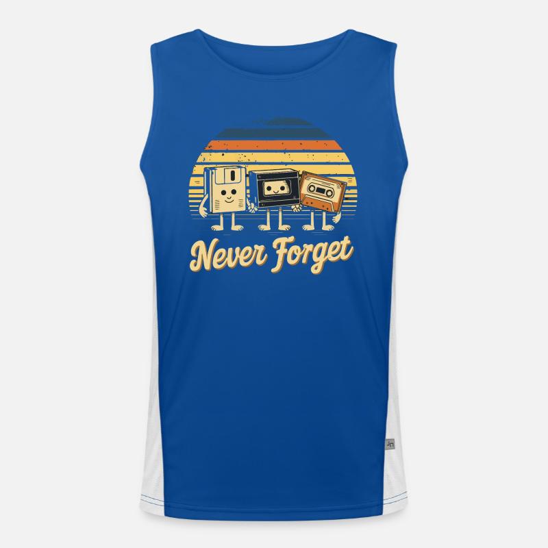 Never forget Funktionelles Kontrast-Tank Top für Männer 