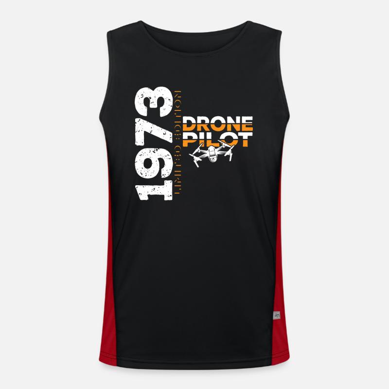 1973 Drone Drones Drone Drone Pilot Limited Men's Functional Contrast Tank Top 