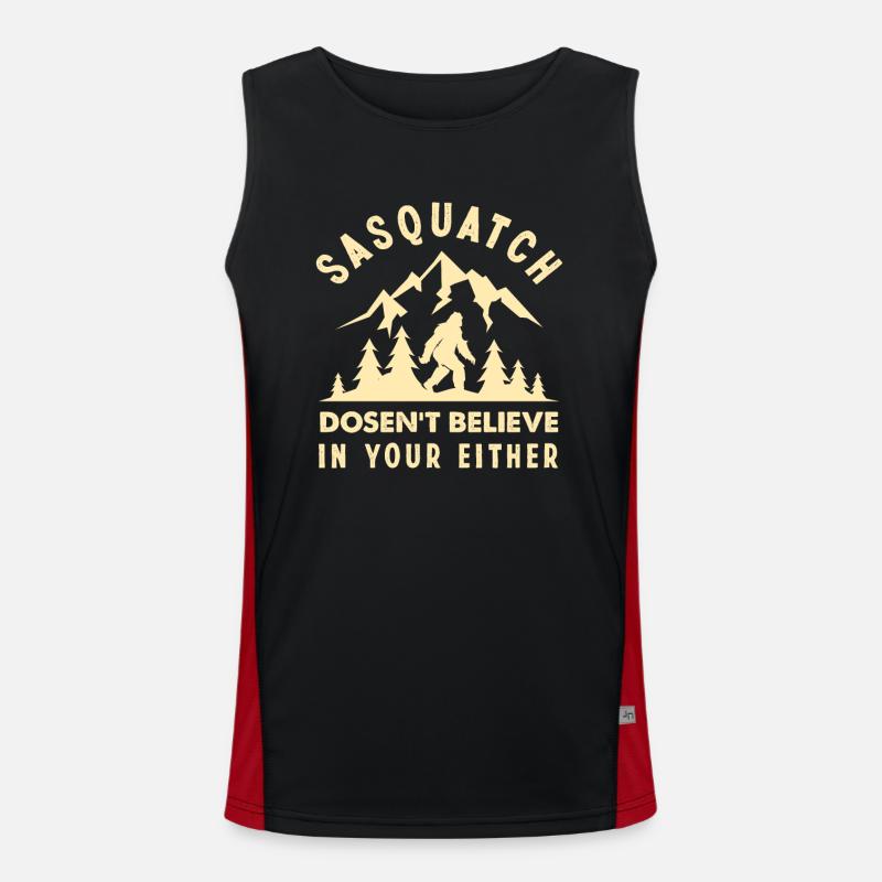 Bigfoot Hunter Myth Creature Creature Men's Functional Contrast Tank Top 