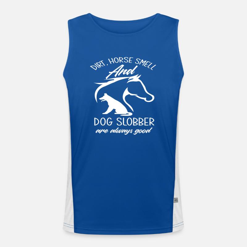 Hund Pferd Funktionelles Kontrast-Tank Top für Männer 