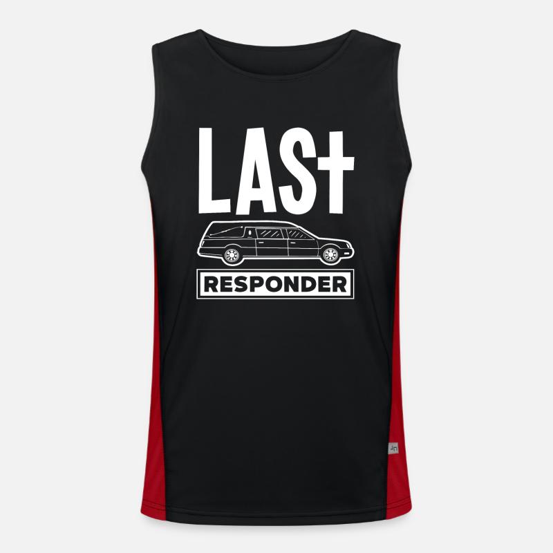 Bestatter Spruch Beruf Geschenk Funktionelles Kontrast-Tank Top für Männer 