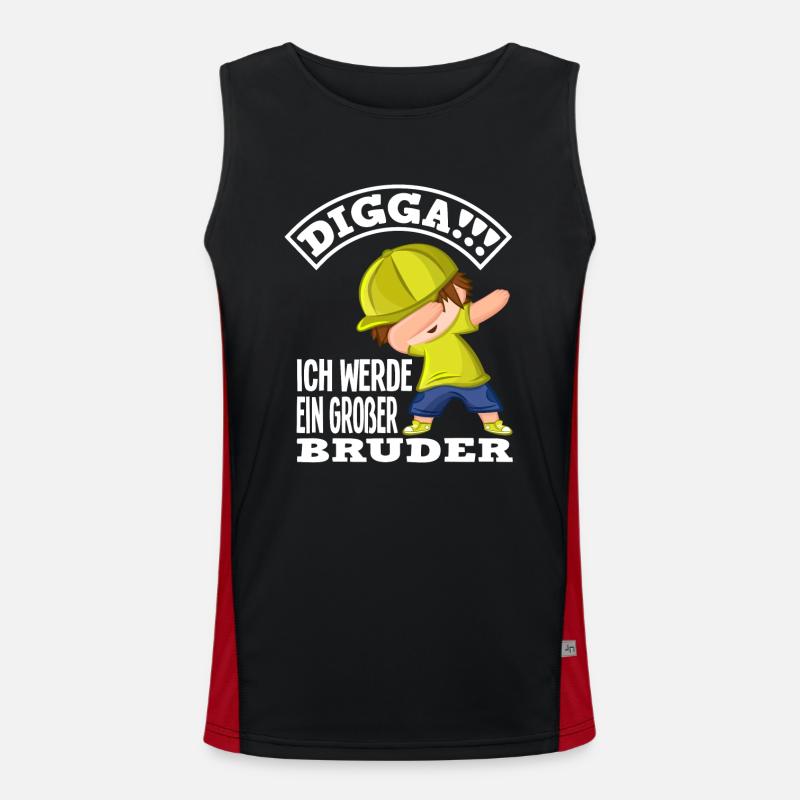 Sohn Nachwuchs Geburt Bruder Funktionelles Kontrast-Tank Top für Männer 