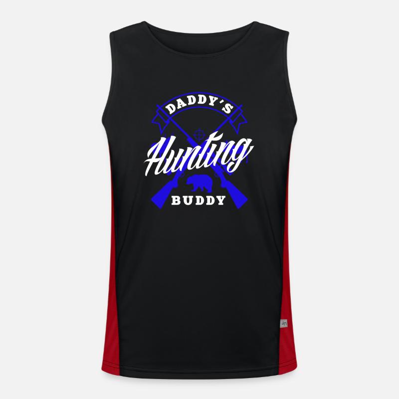 Kinder Junge Papa's Jagd Kumpel Sohn Funktionelles Kontrast-Tank Top für Männer 
