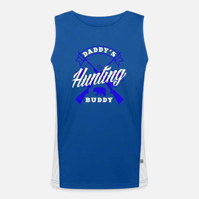 Kinder Junge Papa's Jagd Kumpel Sohn Funktionelles Kontrast-Tank Top für Männer 