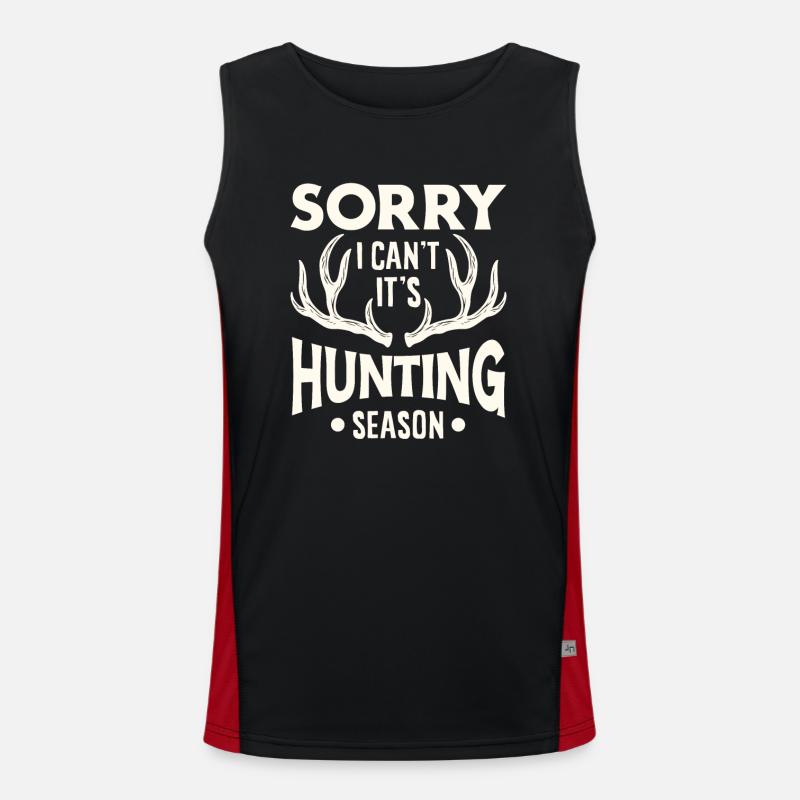 Jagen Jäger Jagdsaison Geschenk Funktionelles Kontrast-Tank Top für Männer 