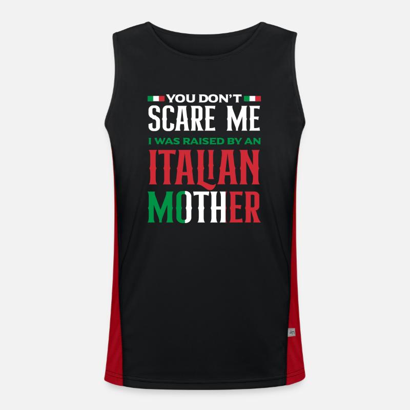 Ich Habe Eine Italienische Mutter Funktionelles Kontrast-Tank Top für Männer 