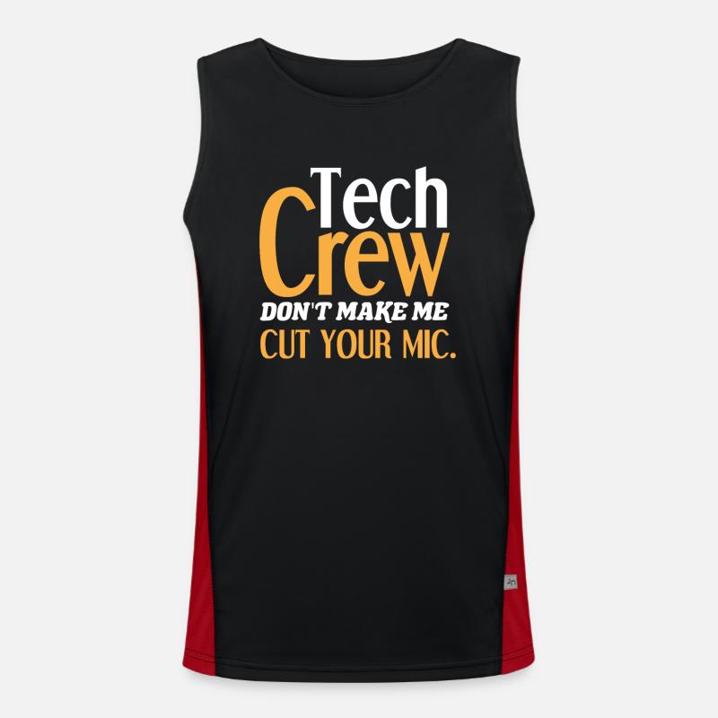 Theater Techniker Crew Funktionelles Kontrast-Tank Top für Männer 