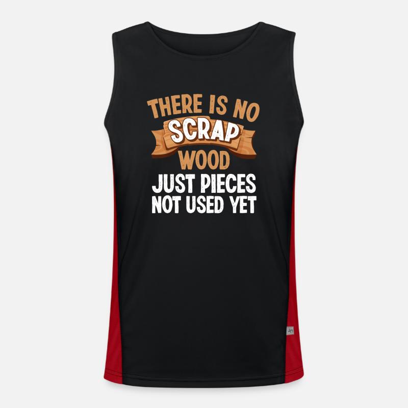 Carpenter Profession Saying Gift - Men's Functional Contrast Tank Top  - black/red