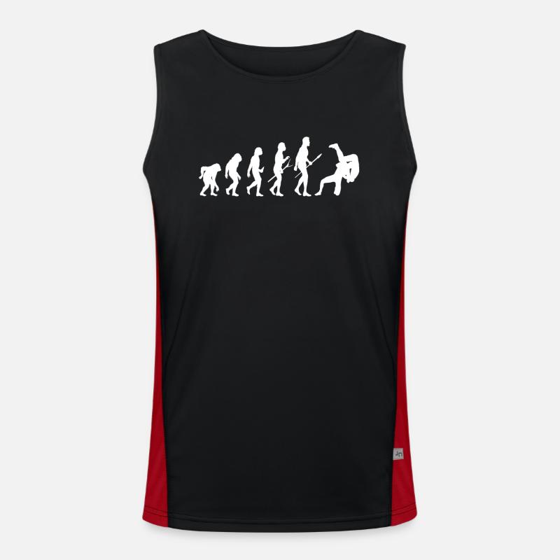 Wrestling Evolution - Men's Functional Contrast Tank Top  - black/red