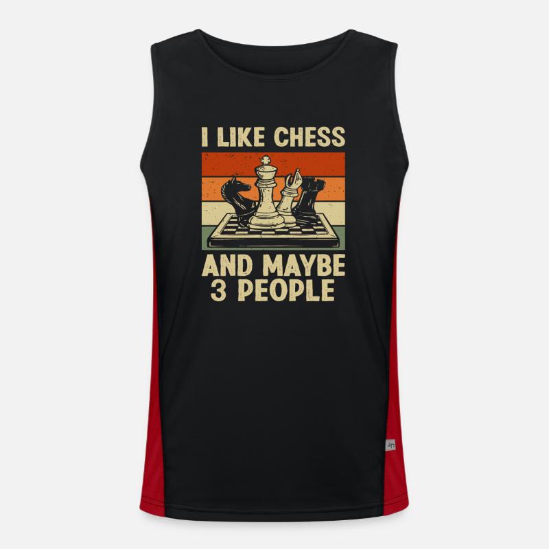 Chess Dear Chess Player Gift Débardeur respirant contrasté Homme 