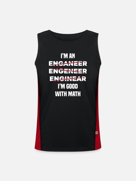Engineer - Men's Functional Contrast Tank Top - black/red