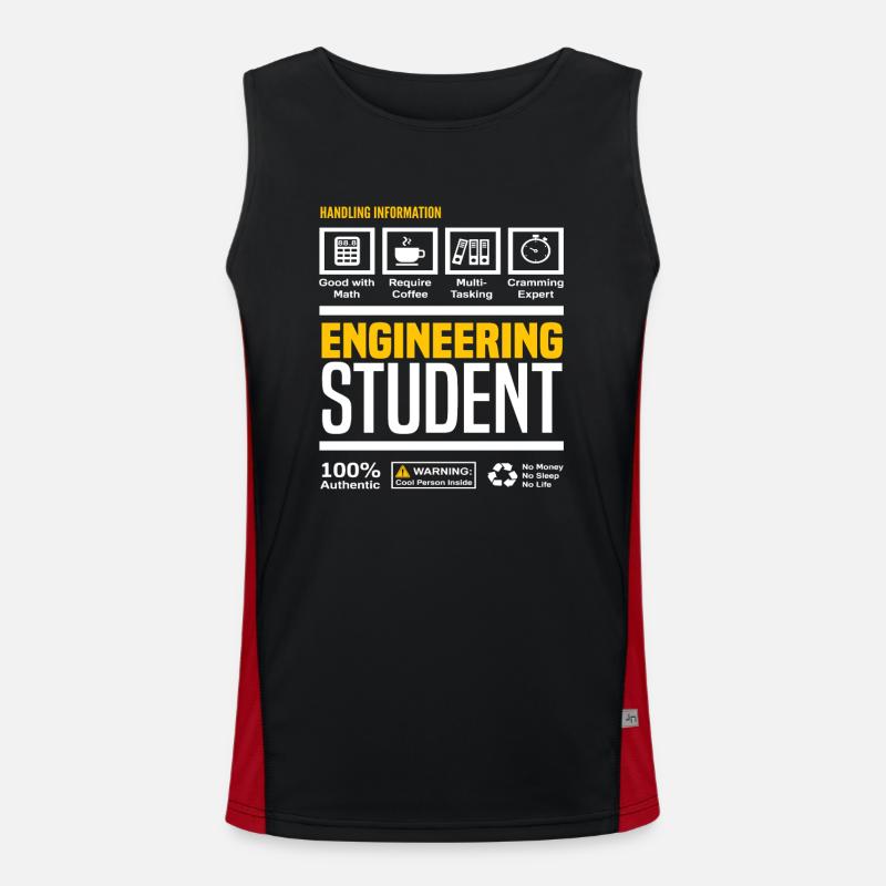 Engineering Student Studies Degree Men's Functional Contrast Tank Top 
