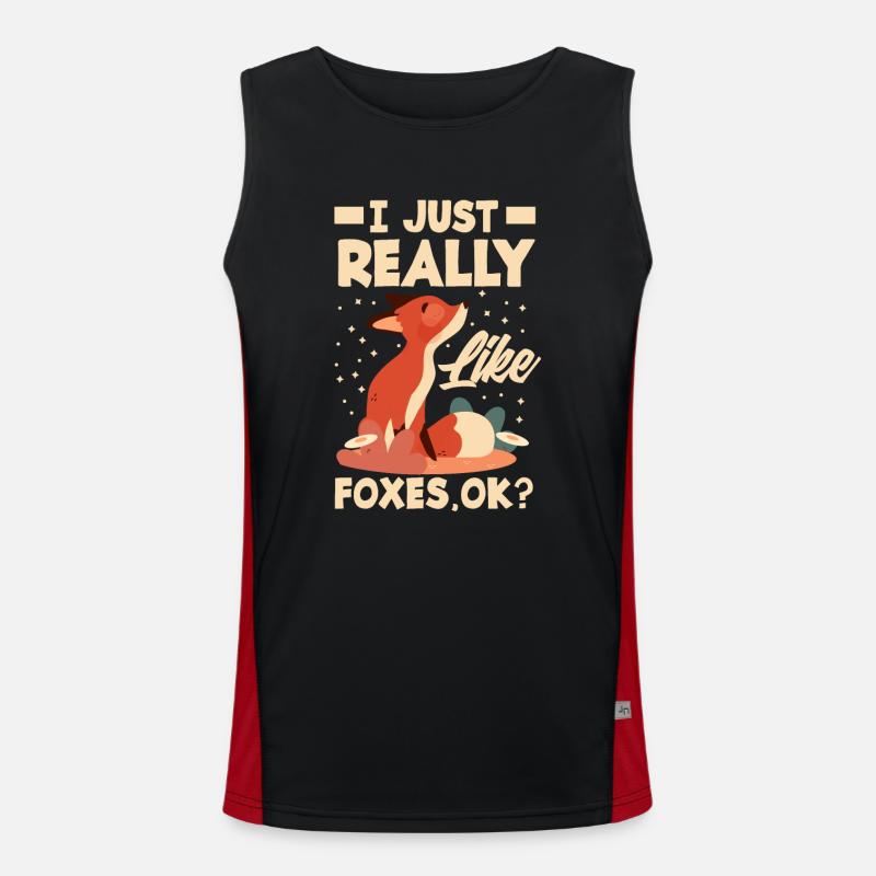 Fuchs Füchse Tiere Geschenkidee Funktionelles Kontrast-Tank Top für Männer 