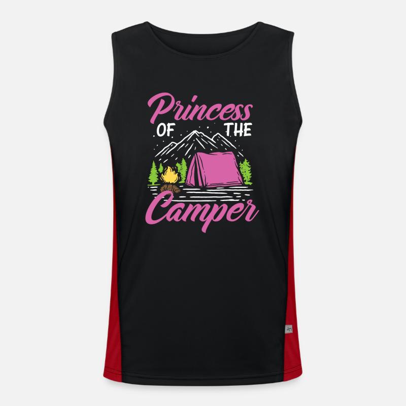 Prizessin Camping Camper Men's Functional Contrast Tank Top 