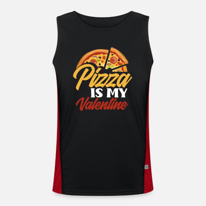 Pizza Saint-Valentin Débardeur respirant contrasté Homme 