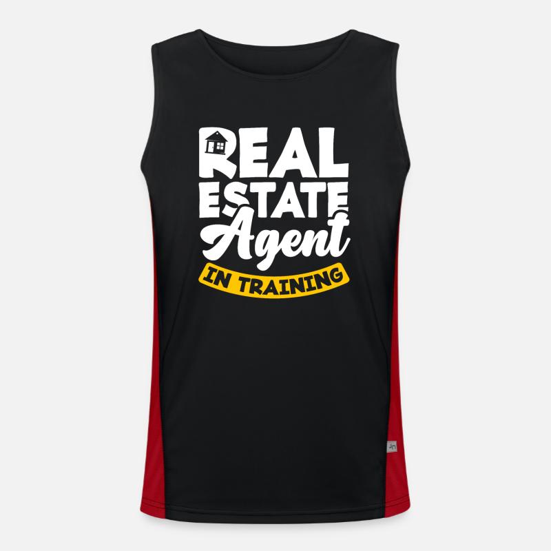 Real Estate Agent Training Men's Functional Contrast Tank Top 