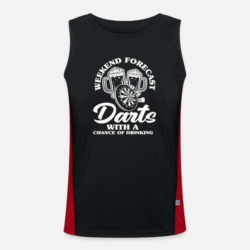 Weekend Forecast Dart Players Men's Functional Contrast Tank Top 
