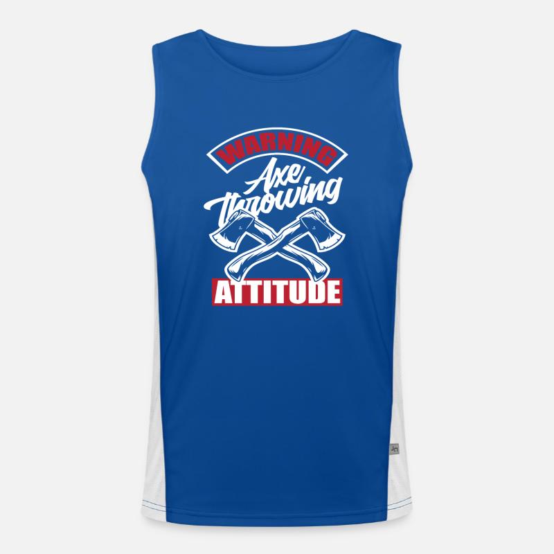 Axtwurf Funktionelles Kontrast-Tank Top für Männer 