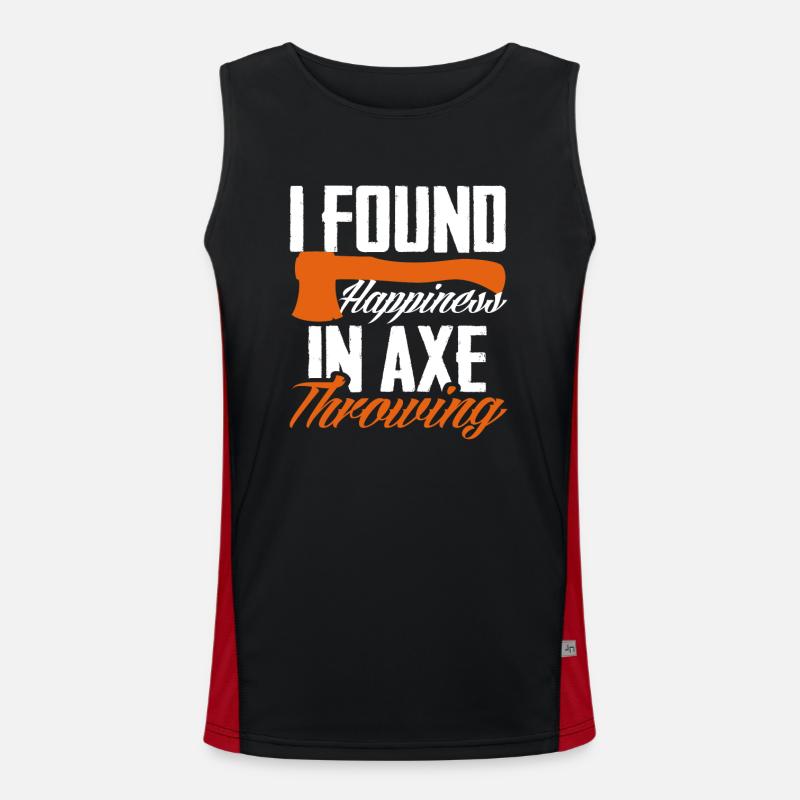 Axe Throwing Axe Throwing Happiness Passion Men's Functional Contrast Tank Top 