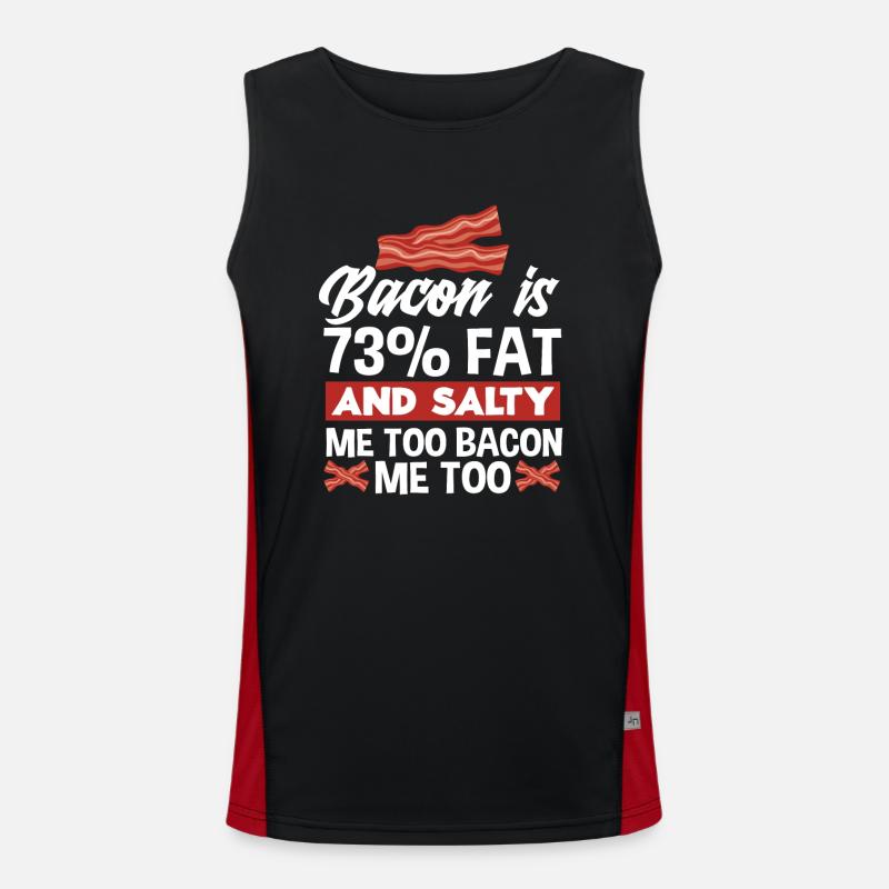Bacon Bacon amant cadeau Débardeur respirant contrasté Homme 