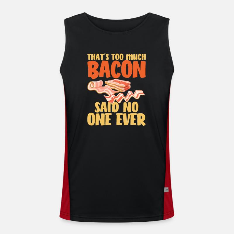 Speck Bacon Frühstück Fleisch Schwein Funktionelles Kontrast-Tank Top für Männer 