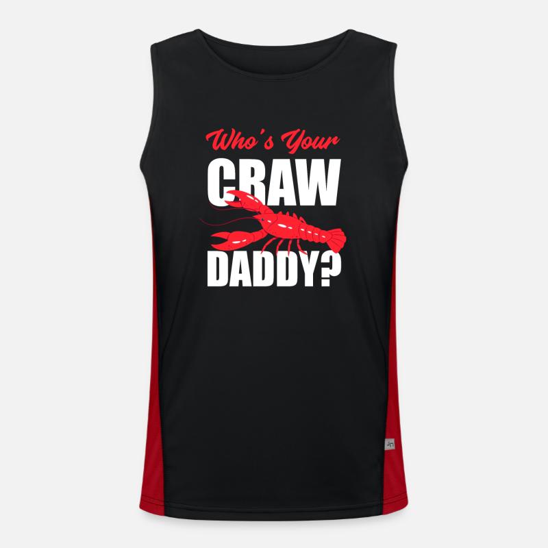 Crawfish Dad Pun Saying Men's Functional Contrast Tank Top 