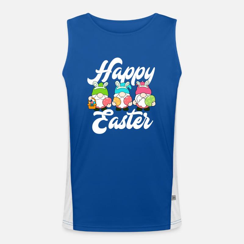Frohe Ostern Funktionelles Kontrast-Tank Top für Männer 
