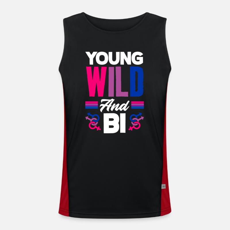 Young, wild and bisexual Men's Functional Contrast Tank Top 