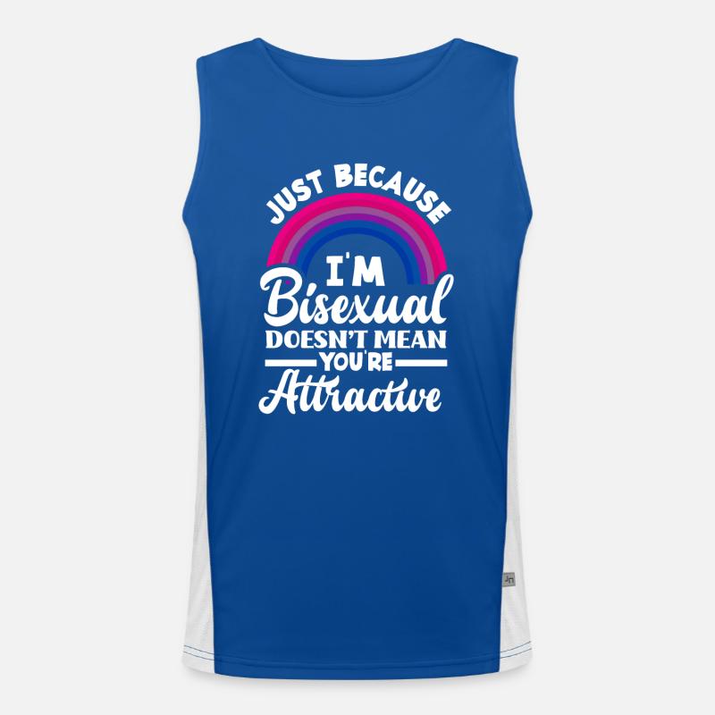 Bisexual Attractive Rainbow Men's Functional Contrast Tank Top 