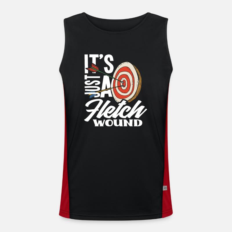 Lustiges Bogenschießen Bogen Funktionelles Kontrast-Tank Top für Männer 