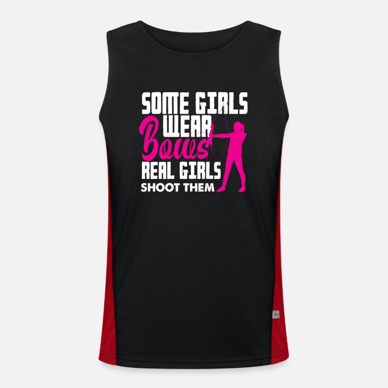 Mädchen Bogenschießen Funktionelles Kontrast-Tank Top für Männer 