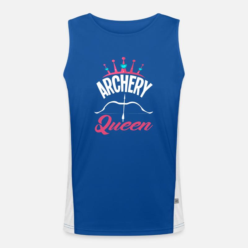 Queen Bogen Bogenschießen Funktionelles Kontrast-Tank Top für Männer 