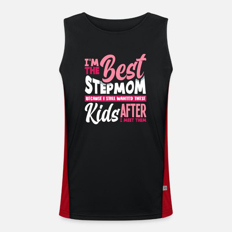 Beste Stiefmama Funktionelles Kontrast-Tank Top für Männer 