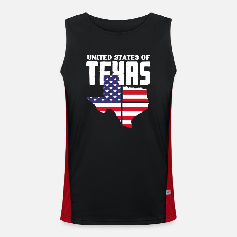 Stolzes Texaner Texas Funktionelles Kontrast-Tank Top für Männer 