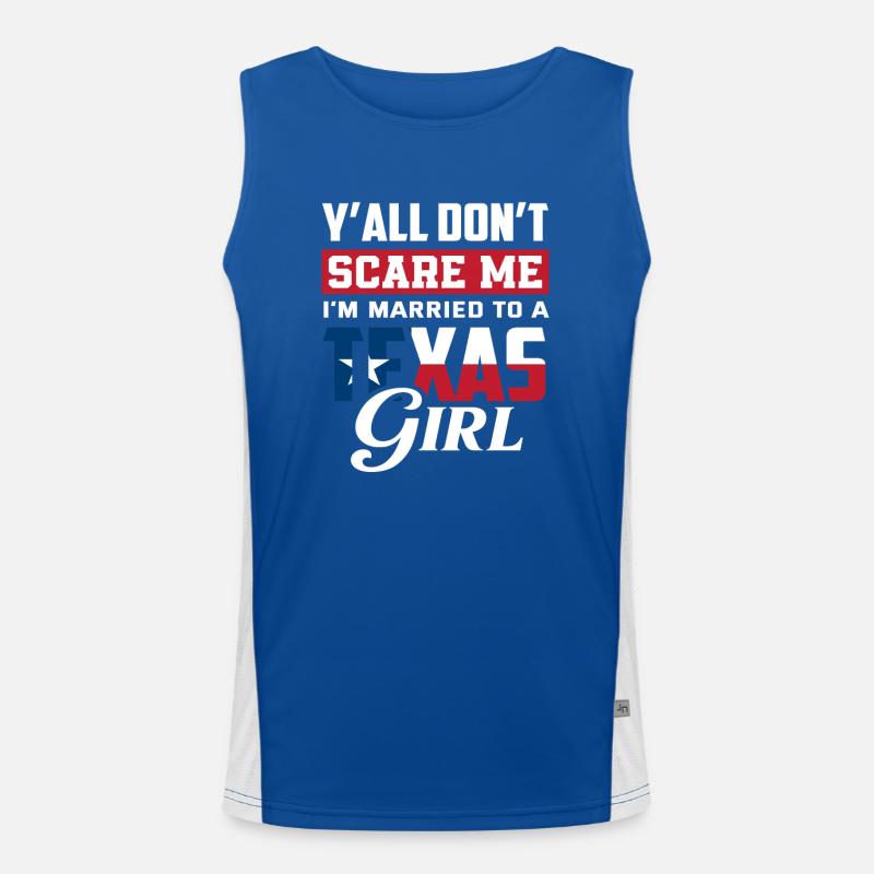 Texas Ehefrau Geschenkidee Funktionelles Kontrast-Tank Top für Männer 