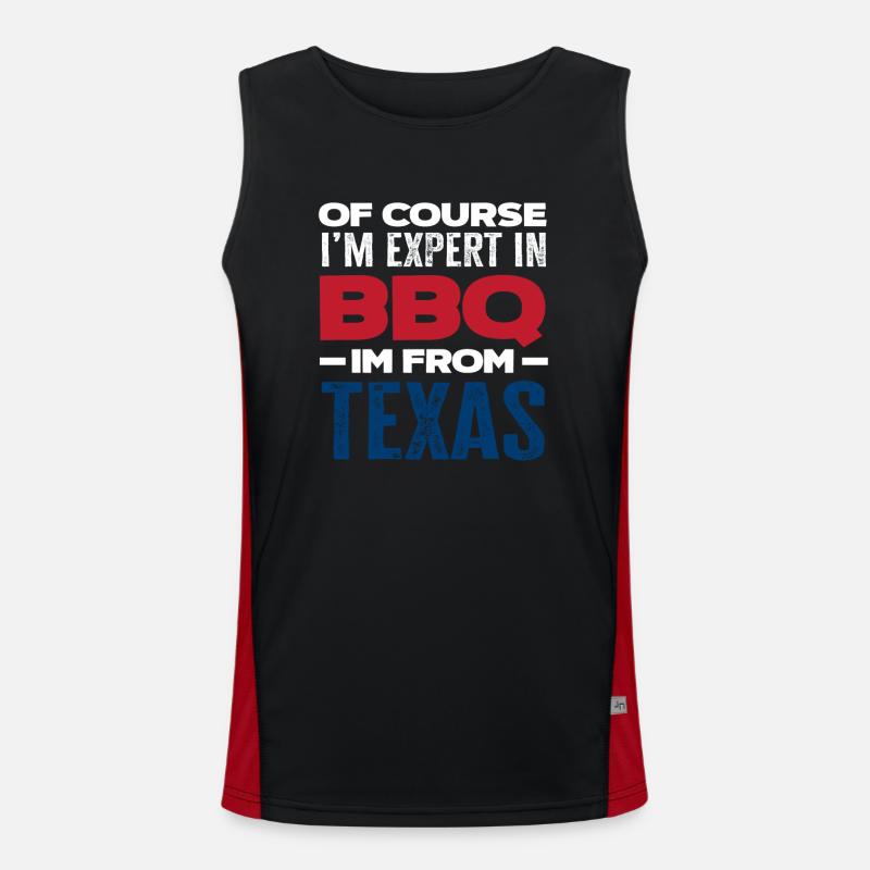 Texas Grillen Texaner Funktionelles Kontrast-Tank Top für Männer 