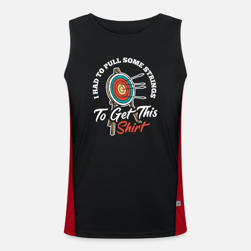 Bogenschütze Bogen Bogenschießen Funktionelles Kontrast-Tank Top für Männer 