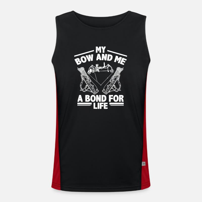 Liebe Bogen Bogenschießen Funktionelles Kontrast-Tank Top für Männer 
