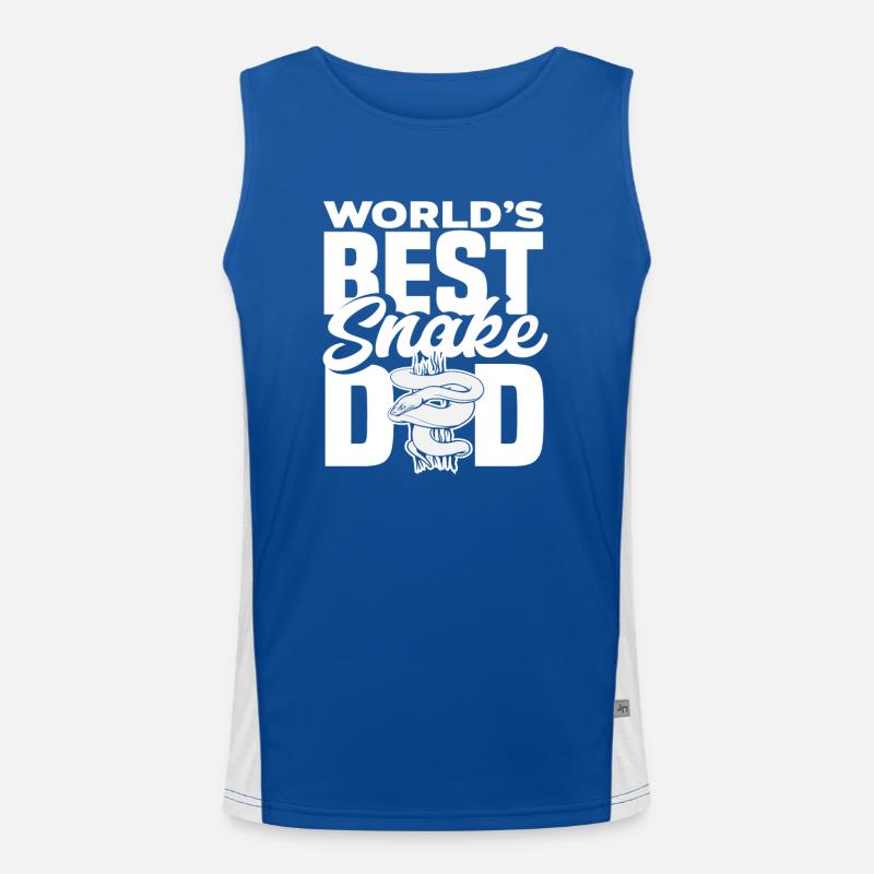 World Best Snake Dad Men's Functional Contrast Tank Top 