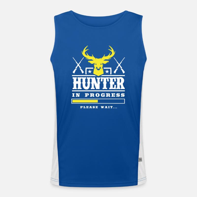Jäger Wird Geladen Bitte Warten Funktionelles Kontrast-Tank Top für Männer 