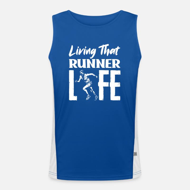 Living That Runner Life Men's Functional Contrast Tank Top 